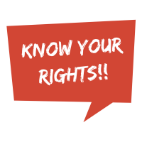 Know Your Rights!! - red